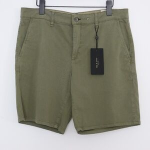 BNWT Rag & Bone Men Pale Army Perry Cotton Twill Shorts Size 34